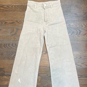 Khaki Wide Leg Pants